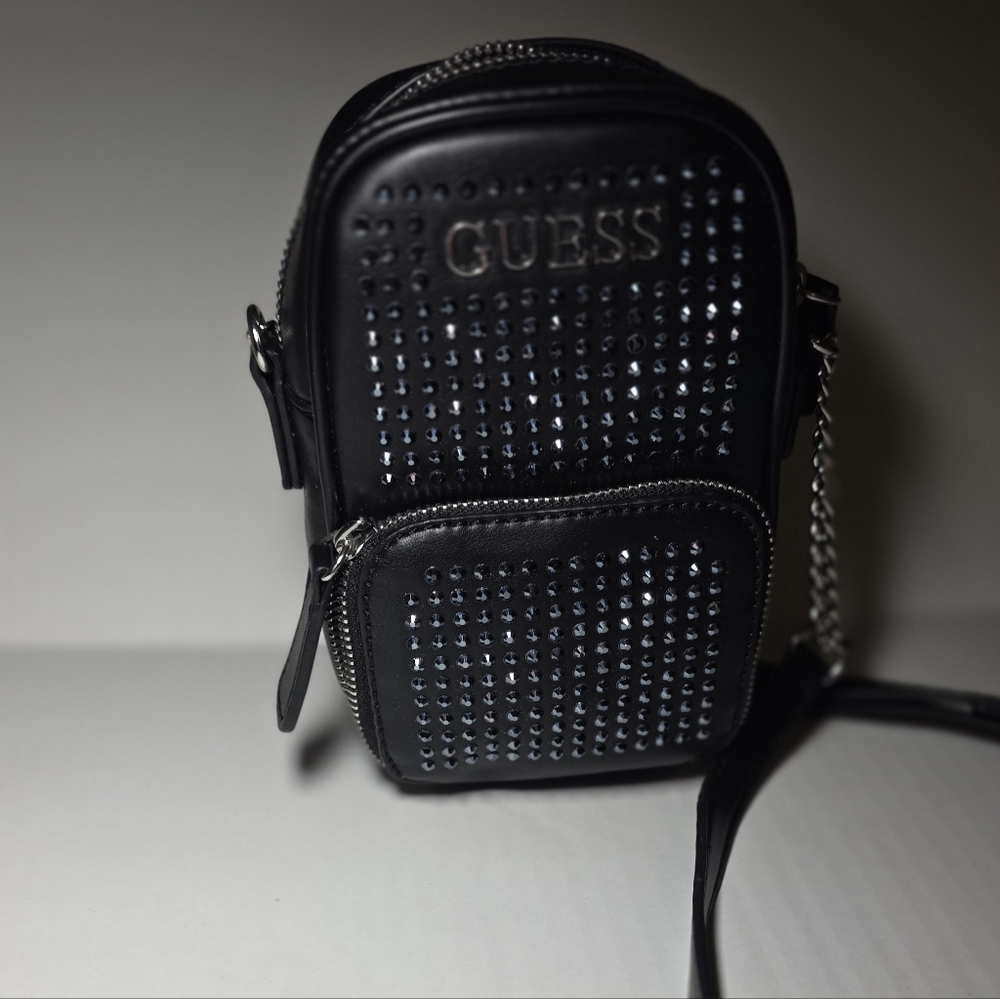 GUESS Black Crossbody Bag with Studs